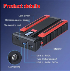 RoadSurge – Car Jump Starter Power Bank with Air Pump