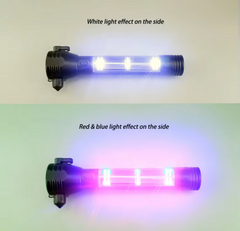 Solar Flashlight Pro – Multi-Tool Emergency Light with Alarm & Safety Hammer