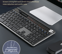 Solar Powered Wireless Bluetooth Keyboard