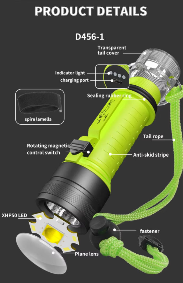 Dive Torch Flash LED Rechargeable