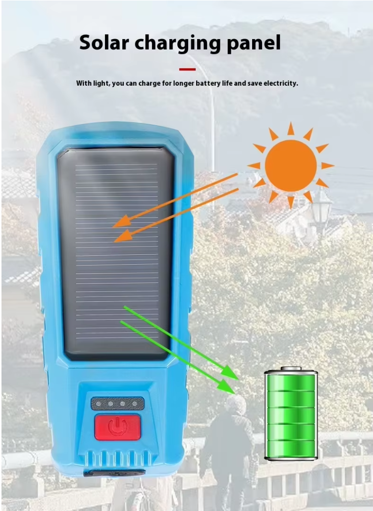 Solar Bike Headlight — Light, Alarm & Horn, All in One