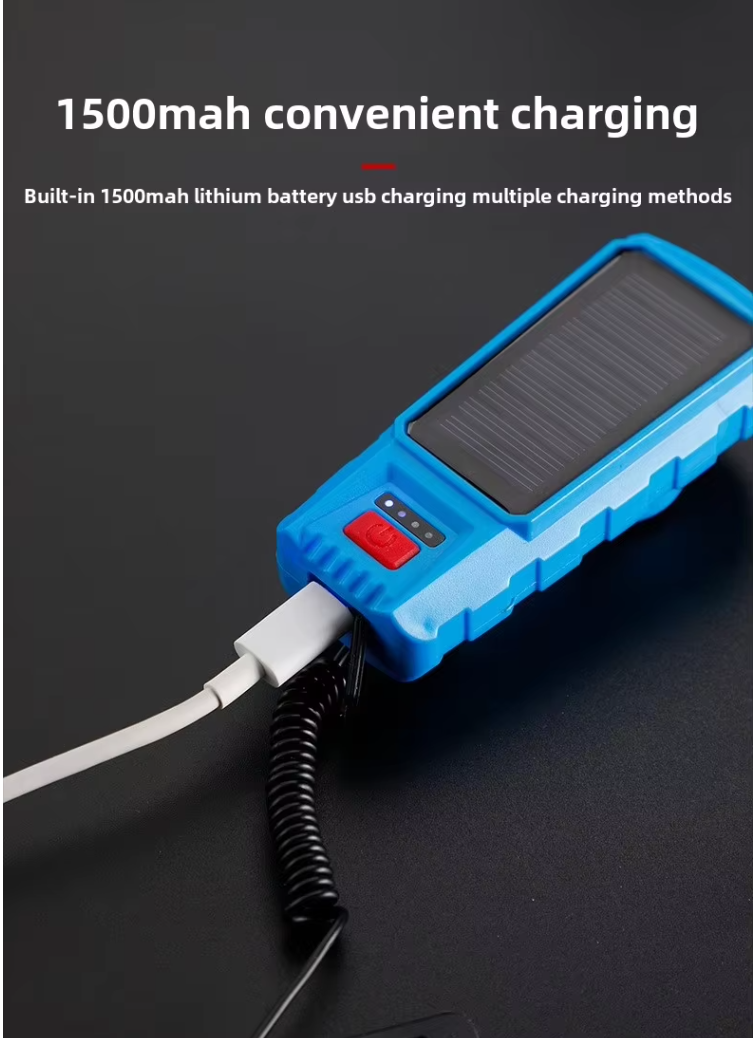 Solar Bike Headlight — Light, Alarm & Horn, All in One