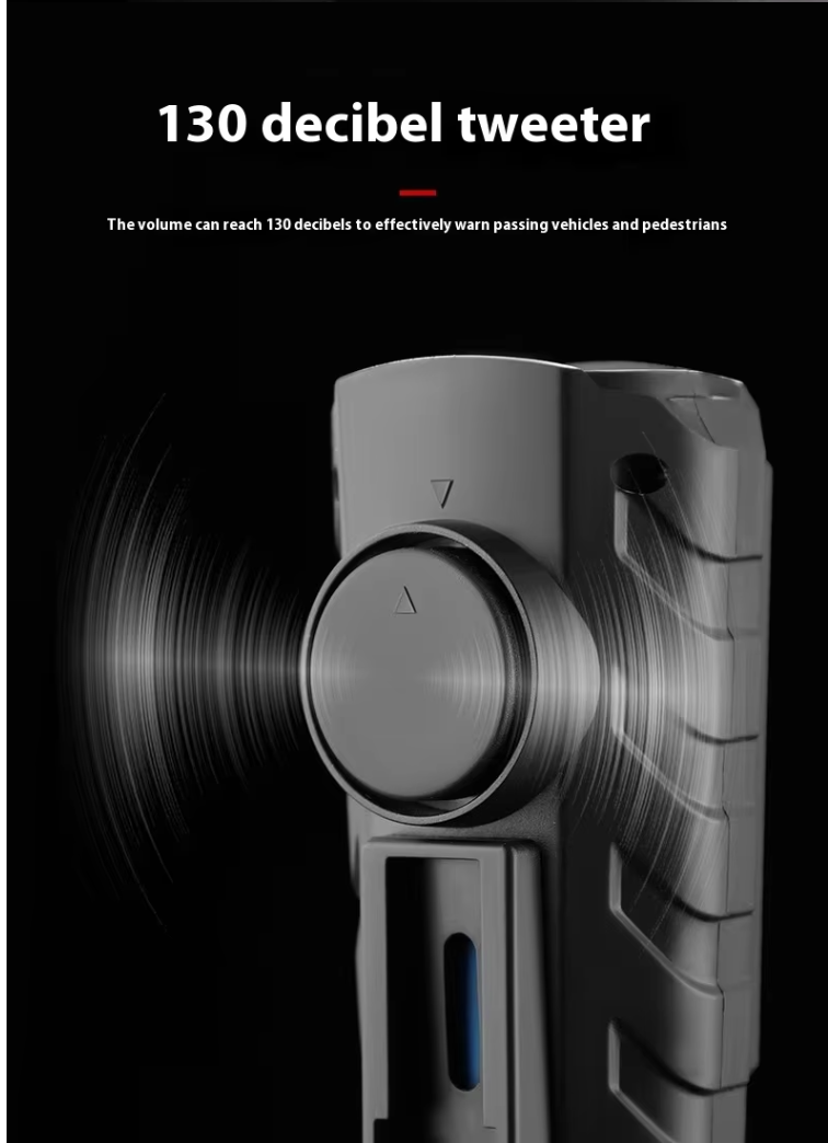 Solar Bike Headlight — Light, Alarm & Horn, All in One