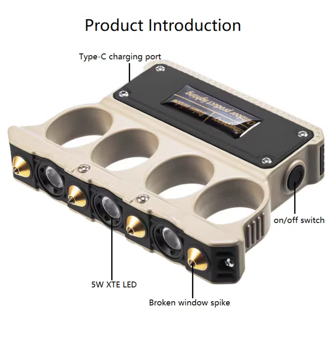 Finger Grip Safety Flashight