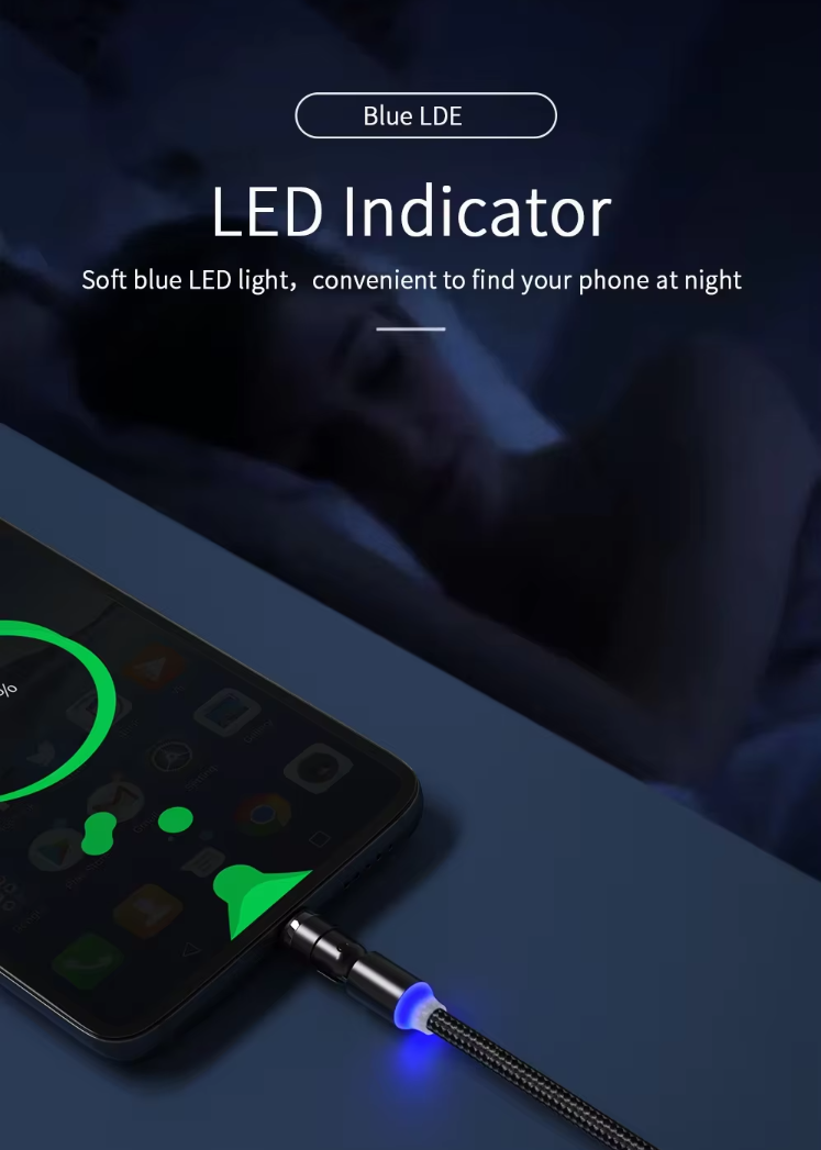 540° Magnetic 3-in-1 Fast Charging Cable
