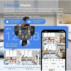 SolarGuard 3-Cam Triple-Lens Solar Camera V380