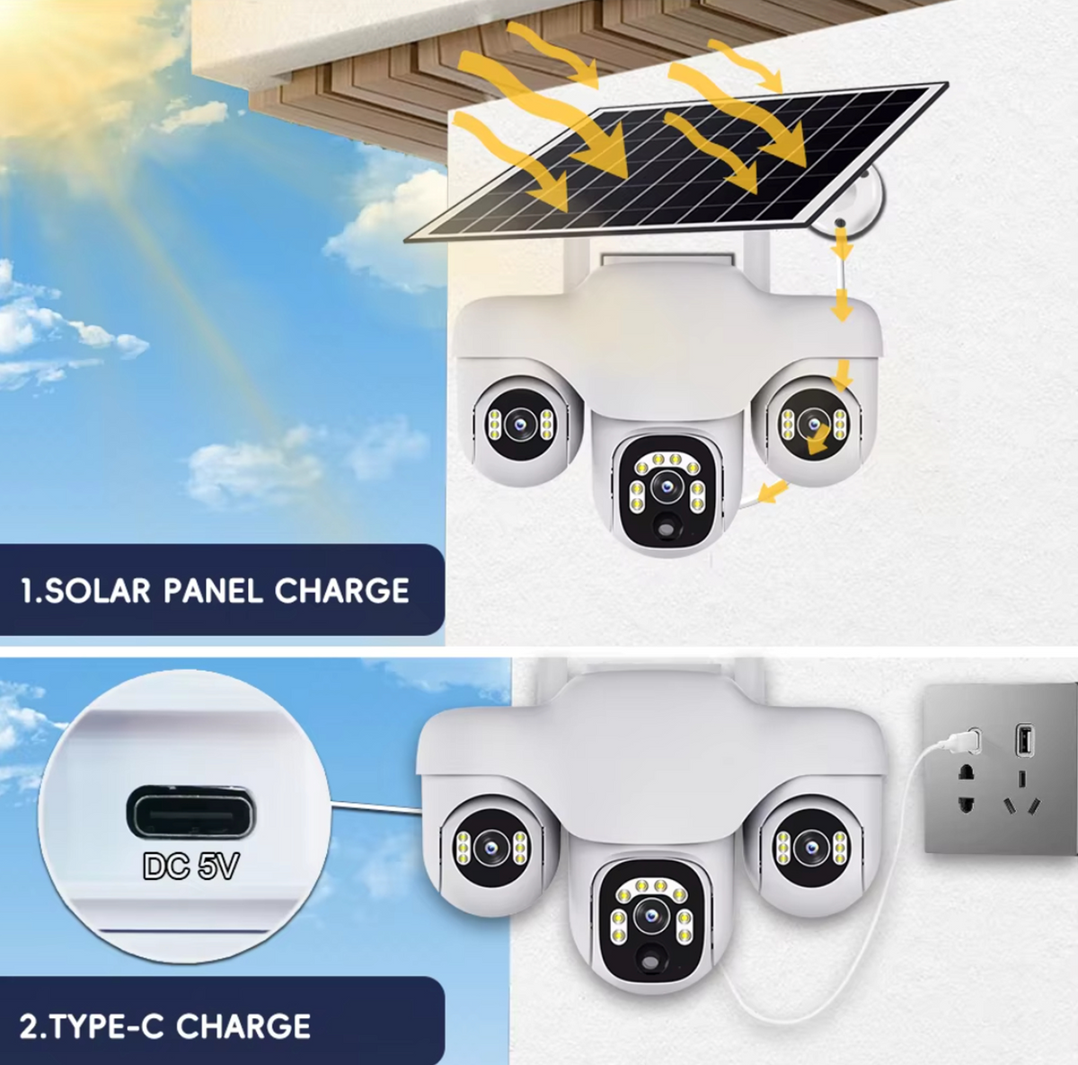 TriView Solar Security Cam