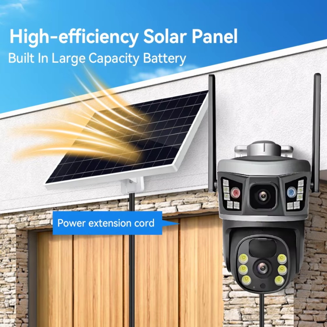Solar Dual Lens PTZ Security Camera