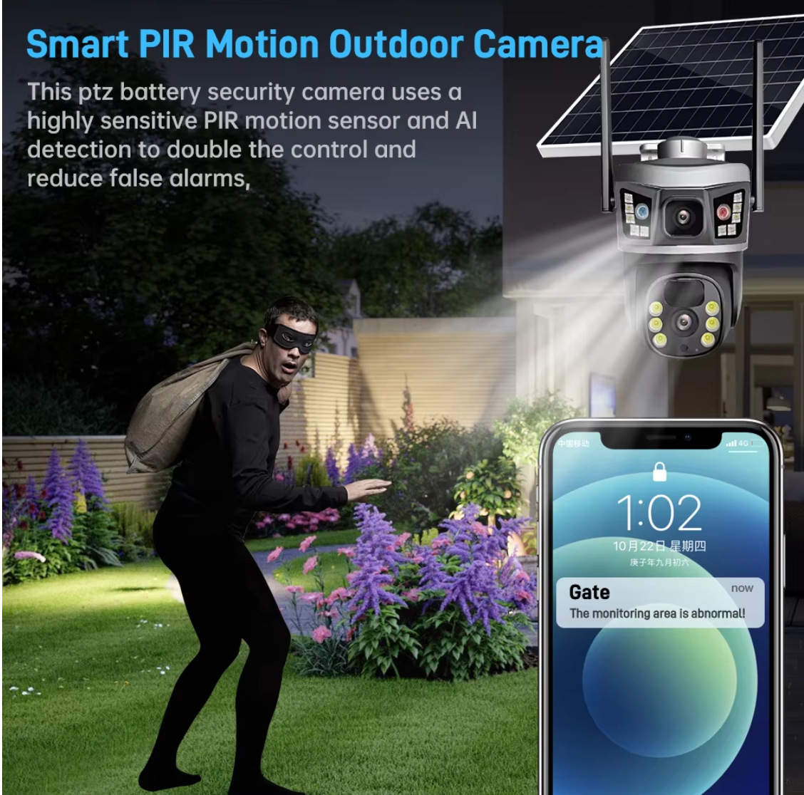 Solar Dual Lens PTZ Security Camera