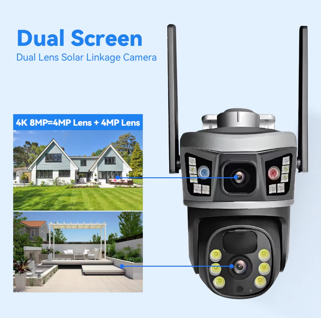 Solar Dual Lens PTZ Security Camera
