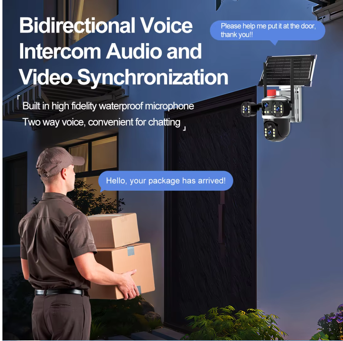 Starlight Tri Lens Solar PTZ Camera