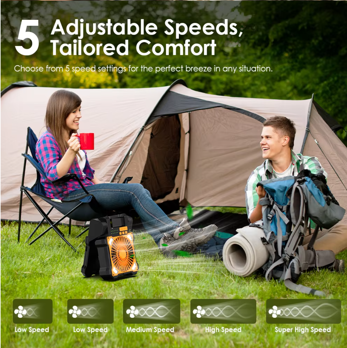 Multifunctional  Solar Camping Fan