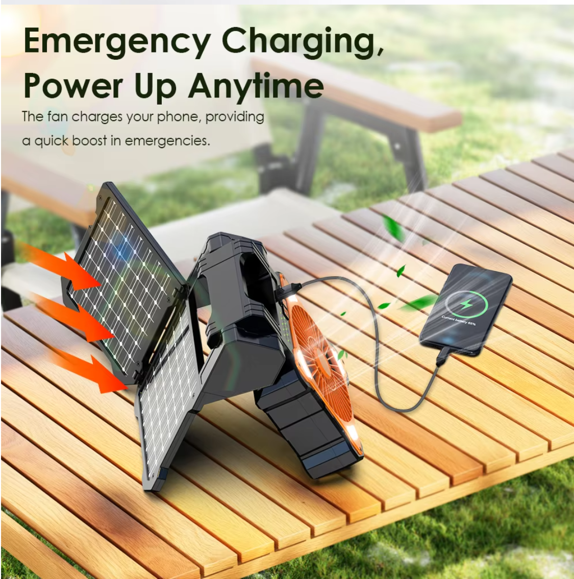 Multifunctional  Solar Camping Fan