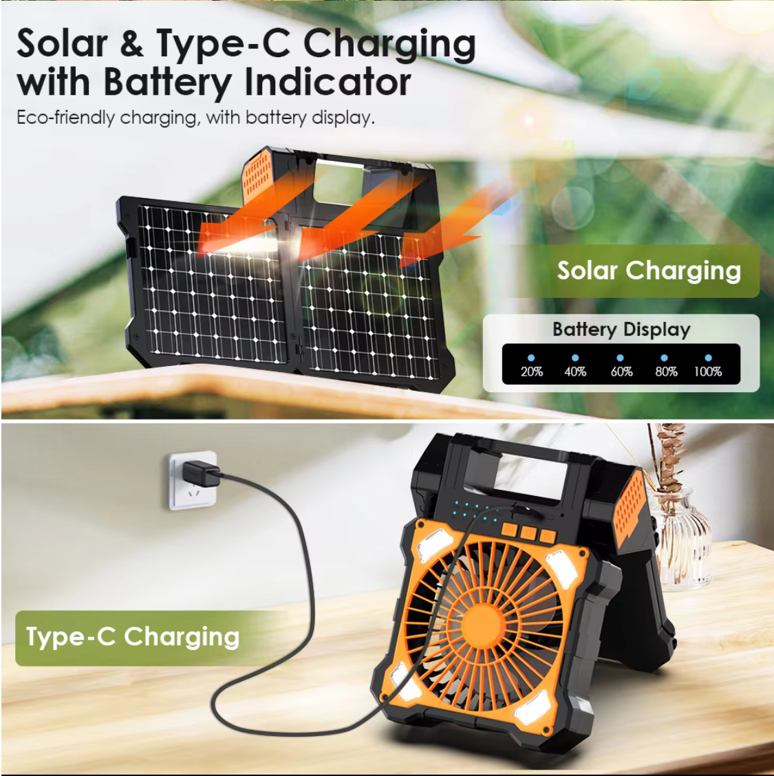 Multifunctional  Solar Camping Fan