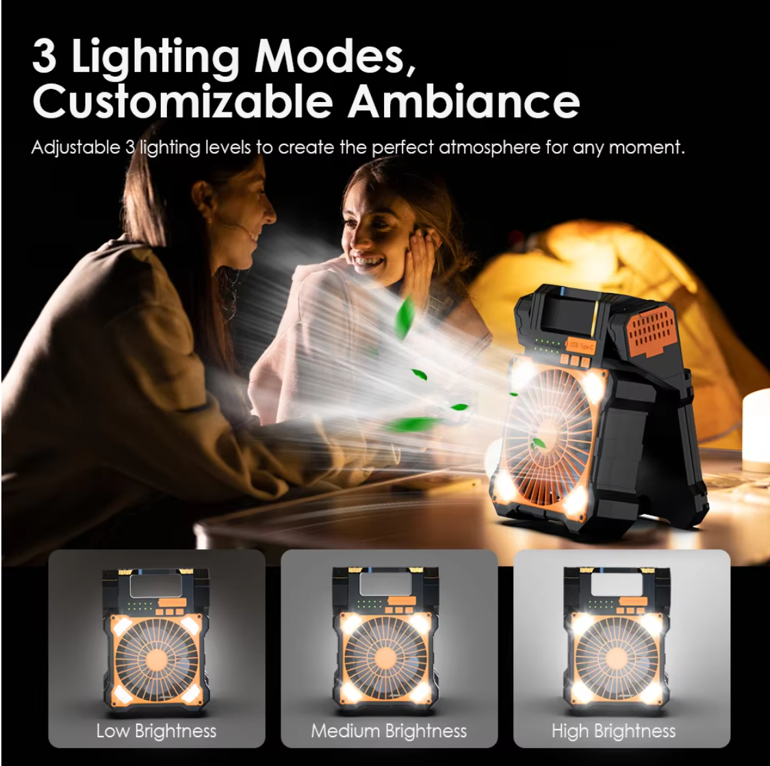 Multifunctional  Solar Camping Fan