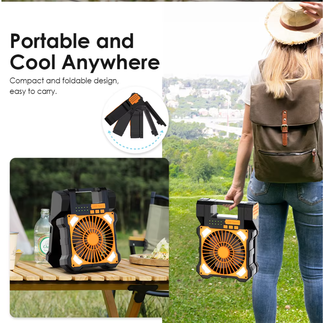 Multifunctional  Solar Camping Fan