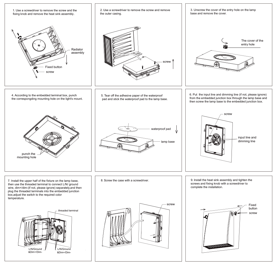 Adjustable LED Wallpack