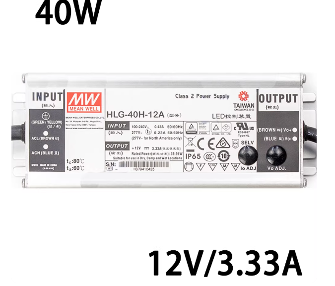 Mean Well HLG-40H-12A 12V 40W