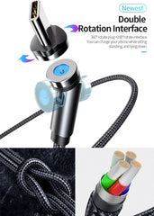 540° Magnetic 3-in-1 Fast Charging Cable