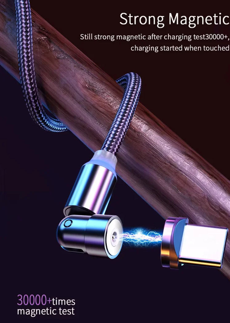 540° Magnetic 3-in-1 Fast Charging Cable