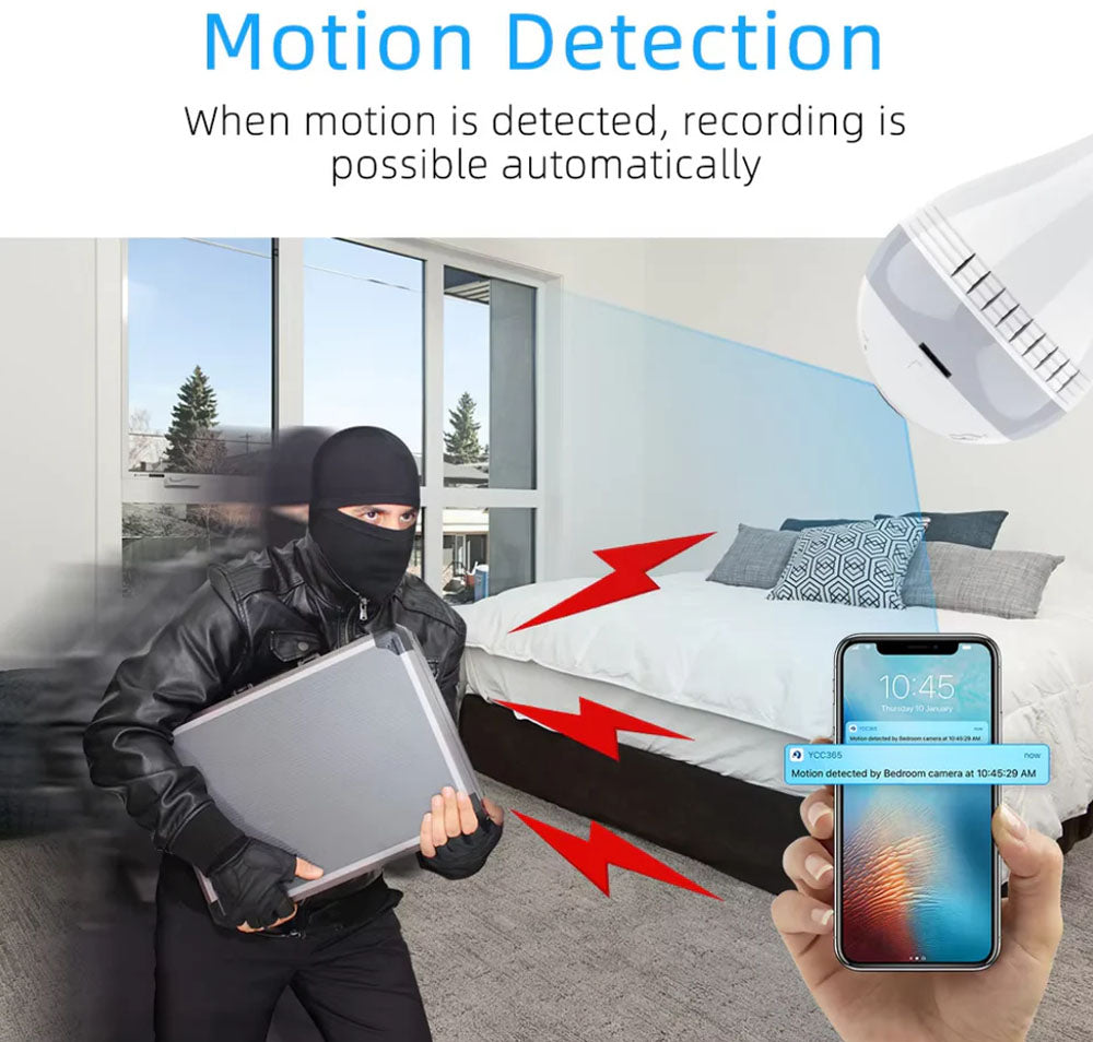 E27 360° Panoramic WiFi Bulb Camera