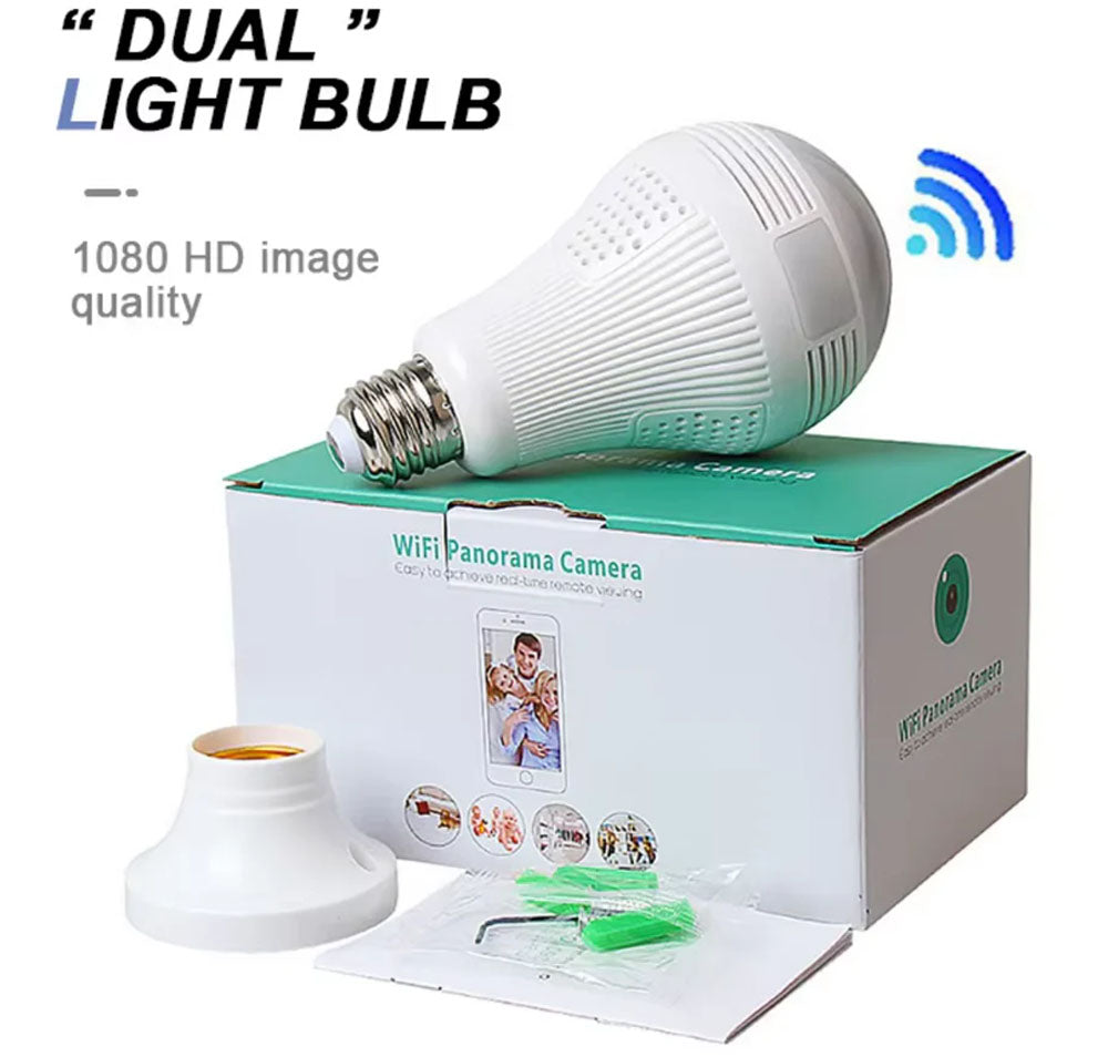 E27 360° Panoramic WiFi Bulb Camera