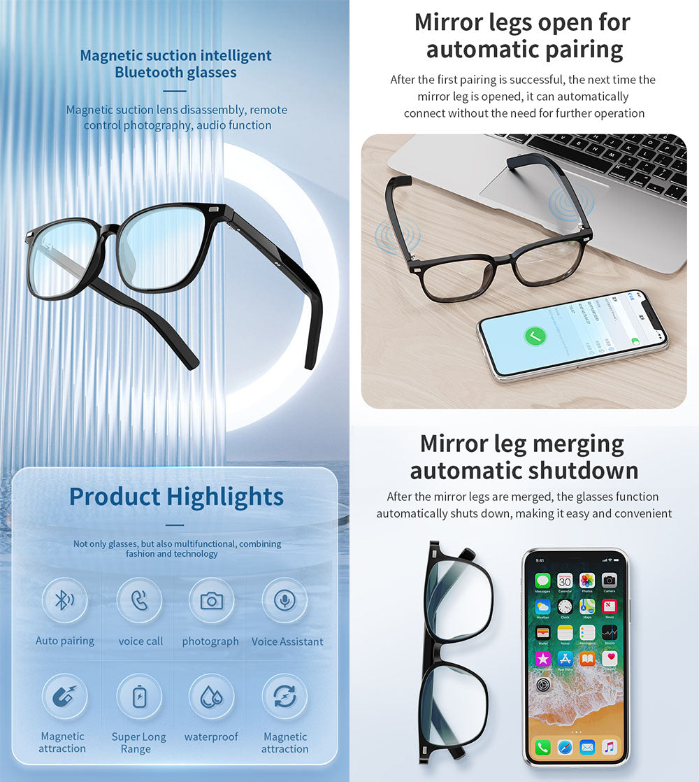 Bluetooth Earphone Glasses