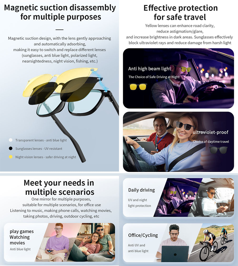 Bluetooth Earphone Glasses