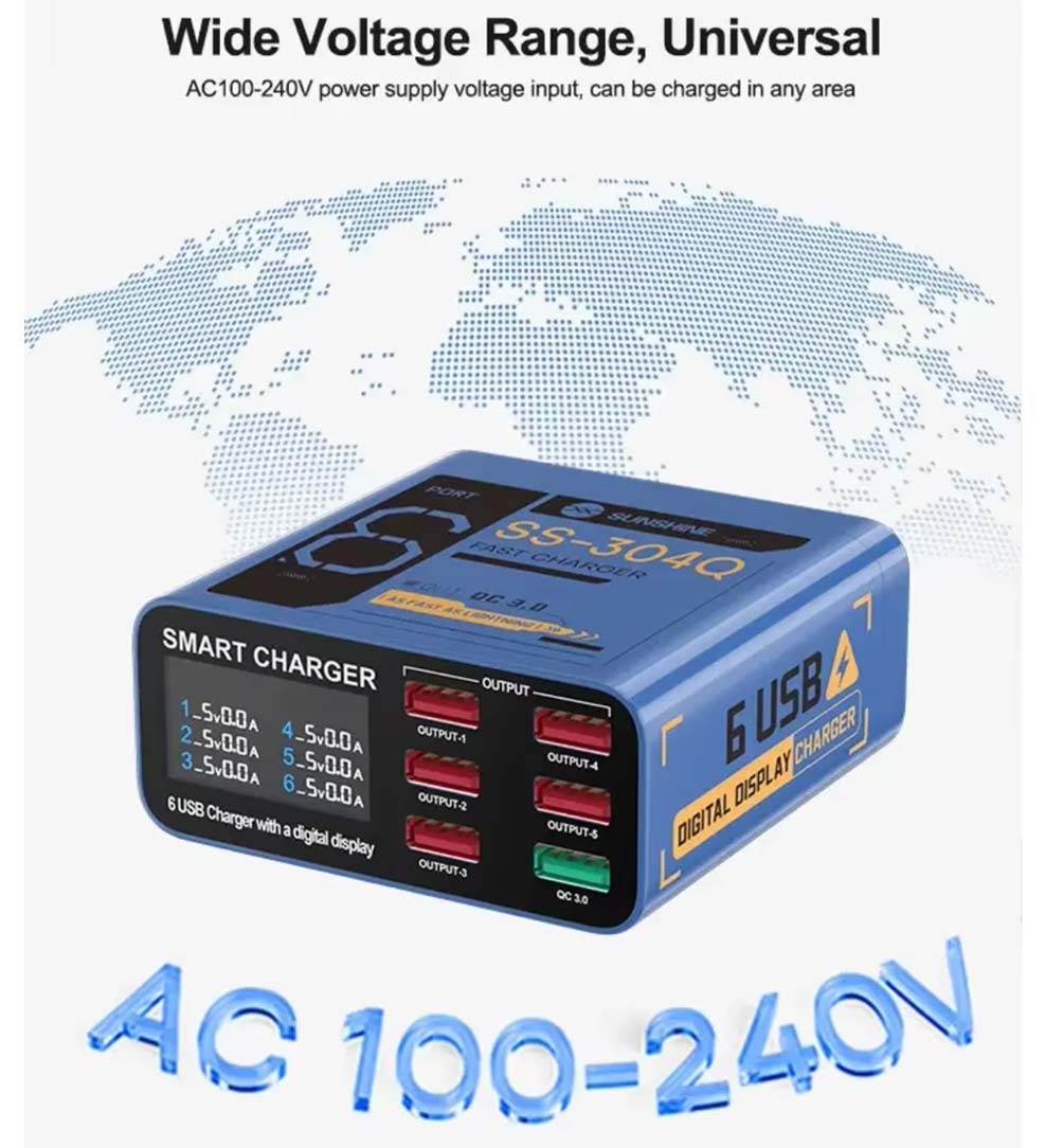 PowerHub: 6-port USB charger