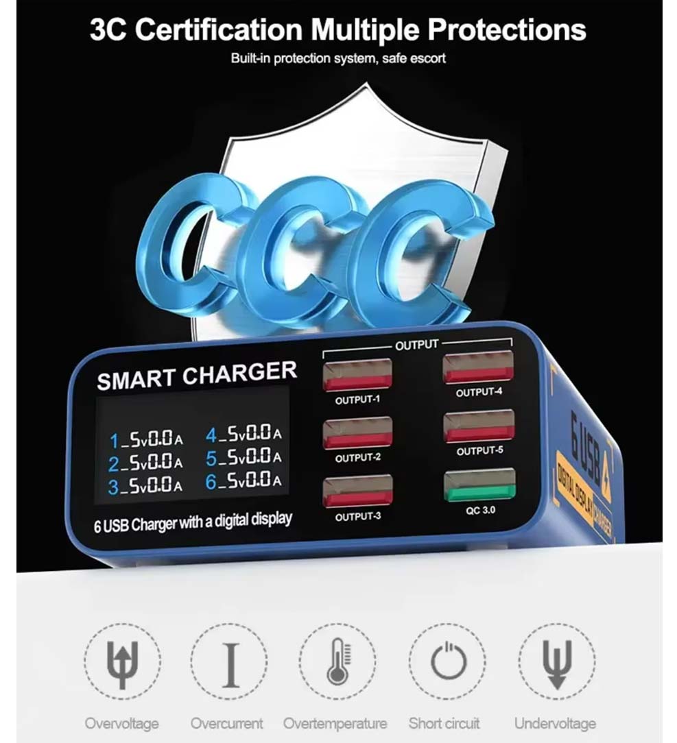 PowerHub: 6-port USB charger