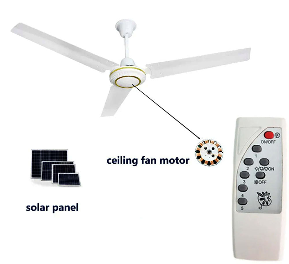 Solar DC Ceiling Fan 56 inch
