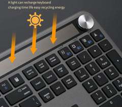 Solar Powered Wireless Bluetooth Keyboard