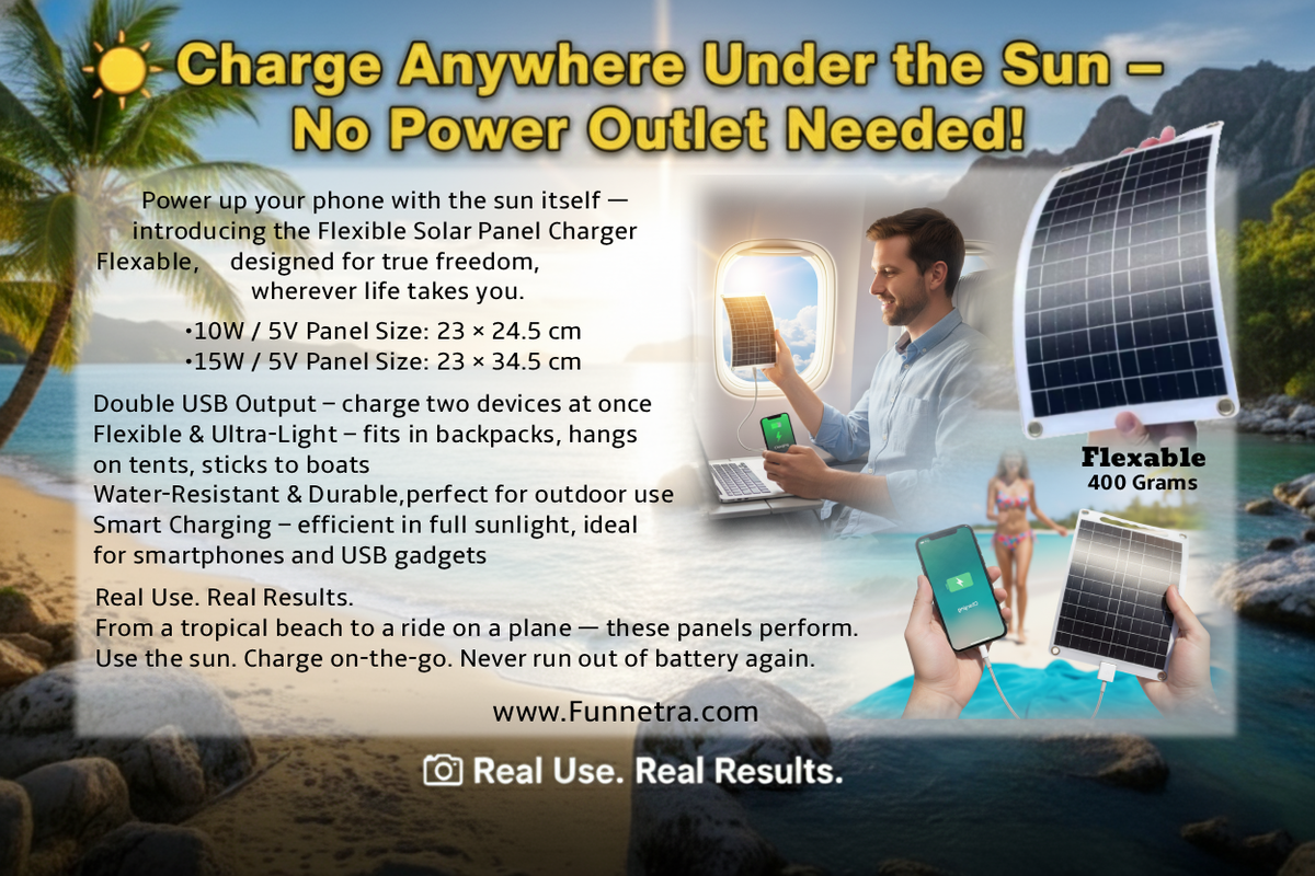 Portable Flexible 10W Solar Charger